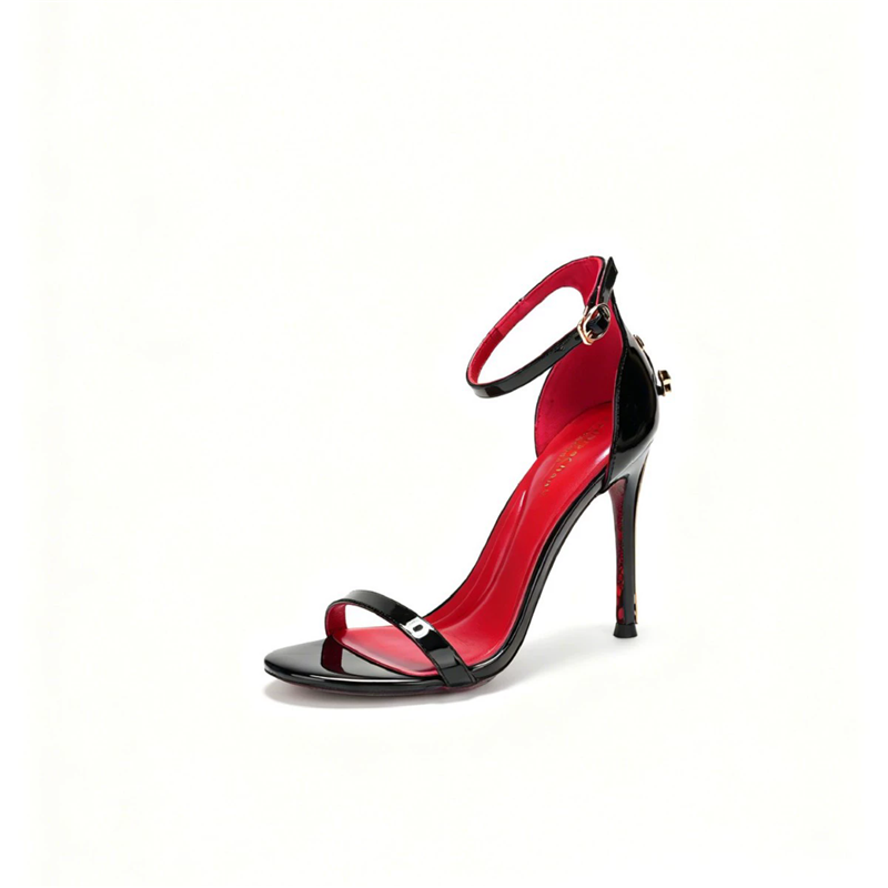 Women'S Shoes Red Bottoms - Summer New Round Headed Lacquered Leather