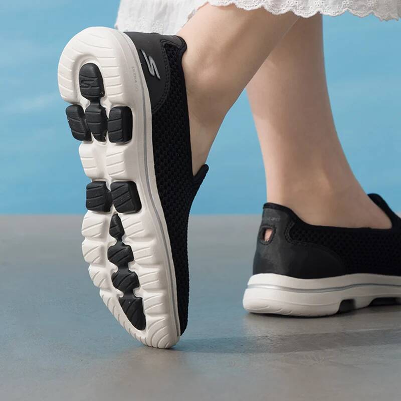 Women Shoes Skechers - Skechers 124163-Bkw Womens Go Walk 5