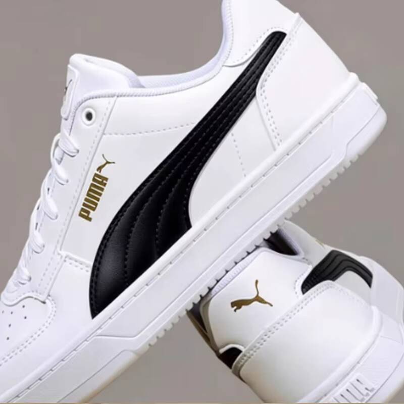 Women'S Shoes Puma Sneakers - Off White Black Puma Leather Skate
