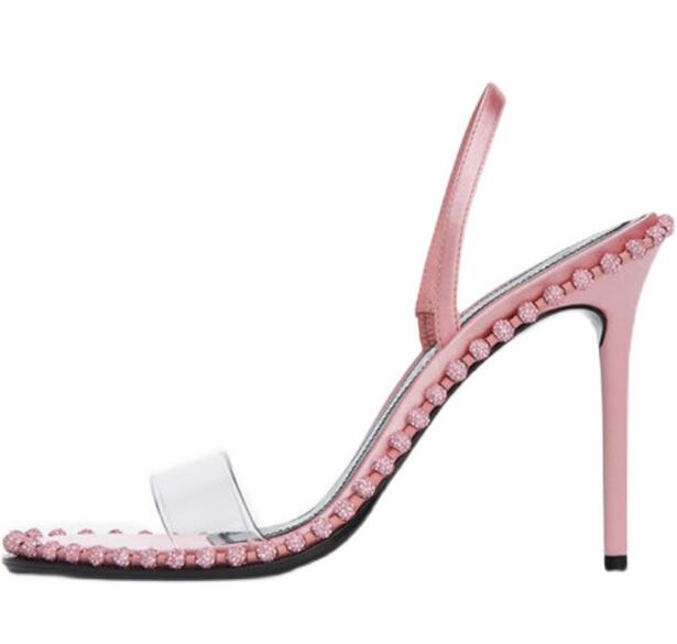 Summer Girls Pink Black White  - Clear Strap Heel review and price