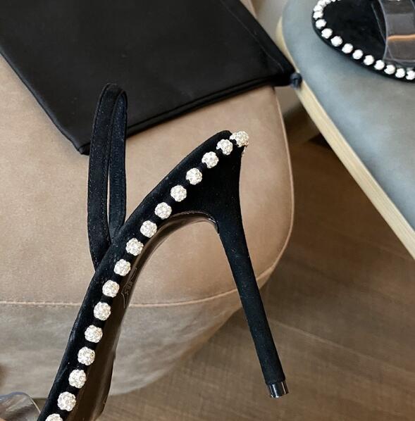 Summer Girls Pink Black White  - Clear Strap Heel review and price