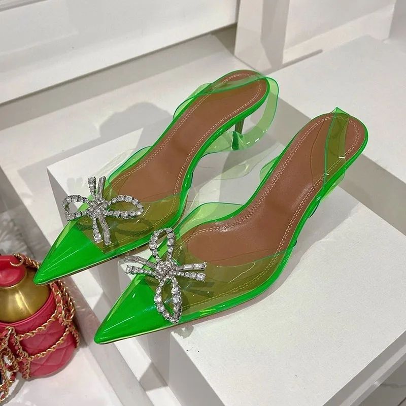 Pointed Toe Clear PVC Thin Hig - Clear Strap Heel review and price