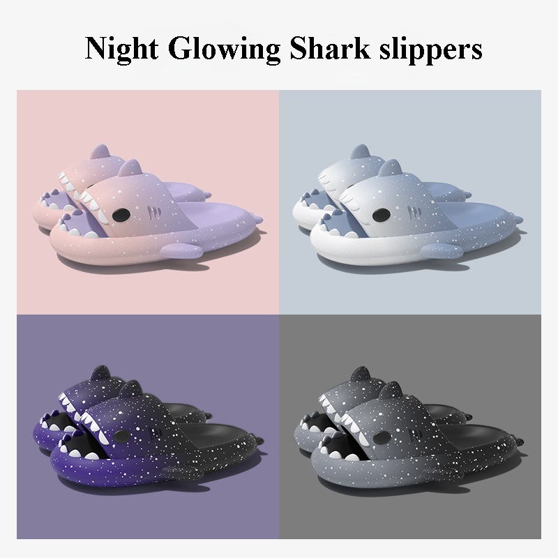 Cute Cartoon Shark Slippers Fo - Women'S Shoes To Men'S Size review and price