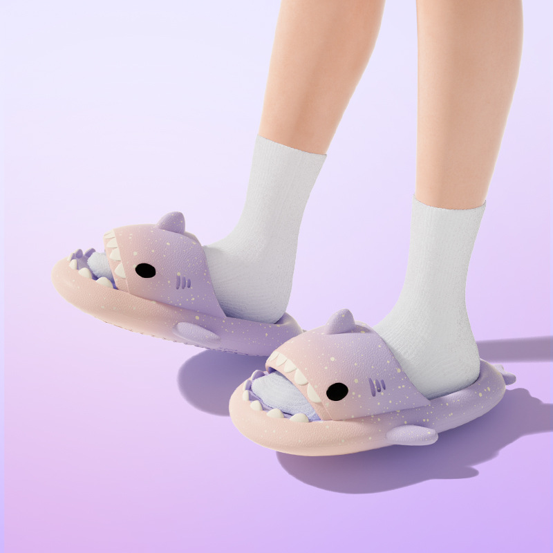 Cute Cartoon Shark Slippers Fo - Women'S Shoes To Men'S Size review and price