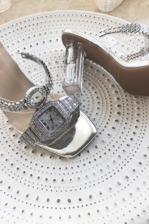 Original design Crystal watch  - Clear Strap Heel review and price