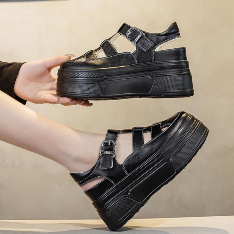 8.5cm Hollow Full Cow Genuine  - Wedge Heeled Sneaker review and price