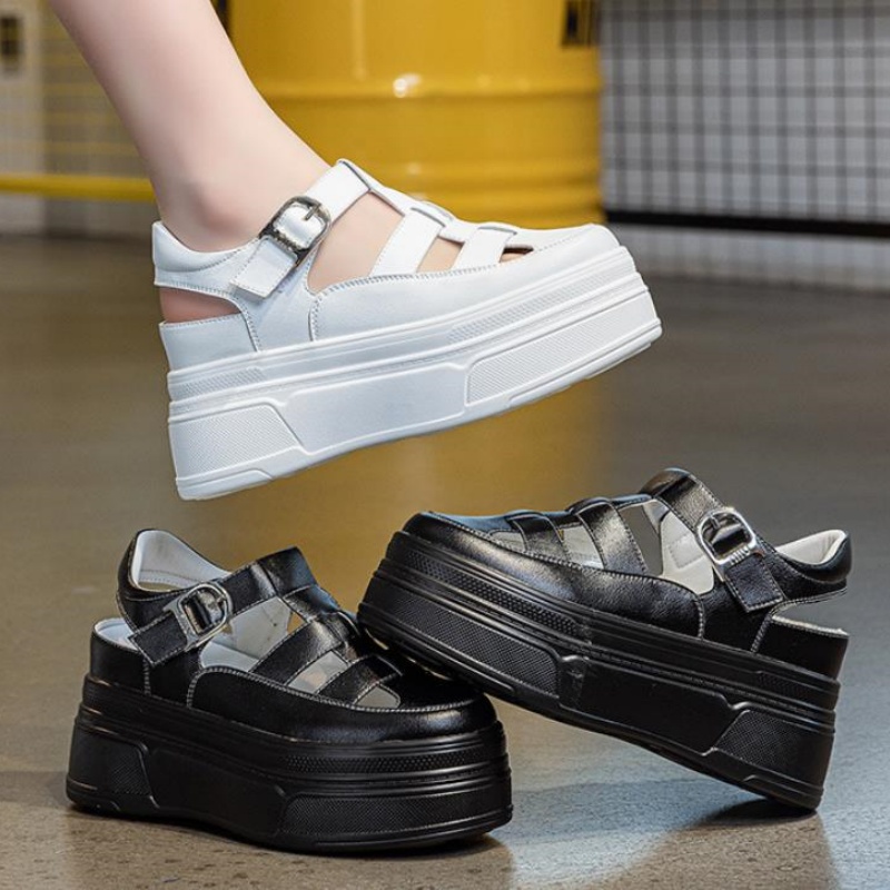 8.5cm Hollow Full Cow Genuine  - Wedge Heeled Sneaker review and price