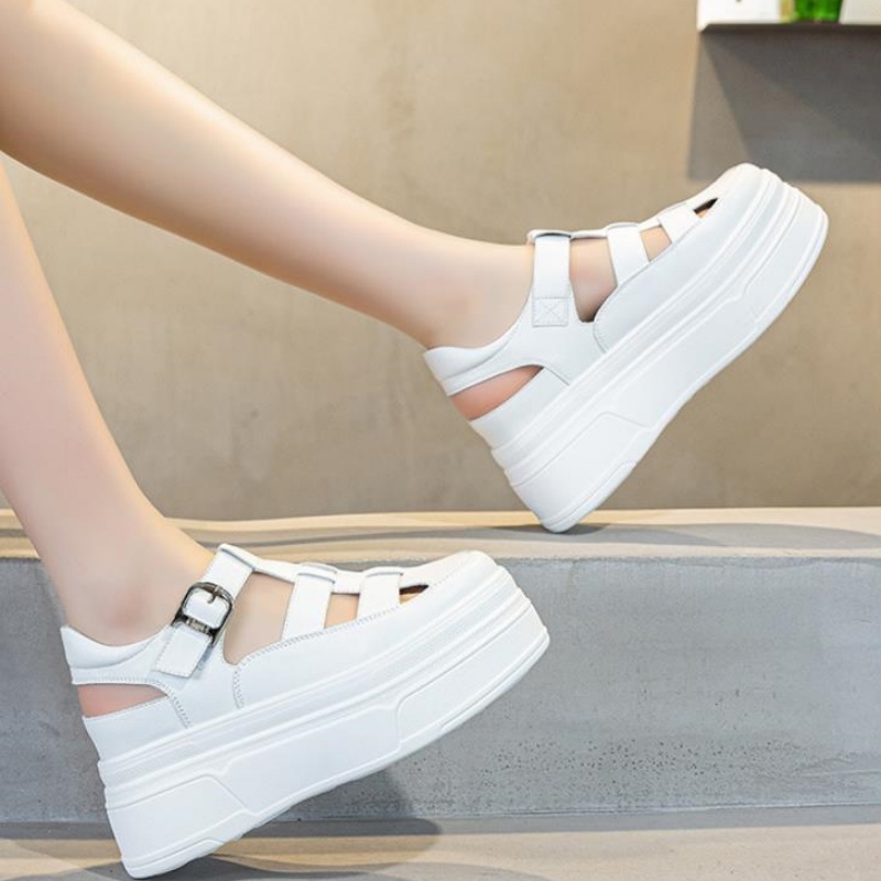 8.5cm Hollow Full Cow Genuine  - Wedge Heeled Sneaker review and price